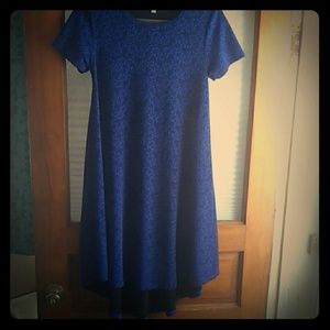 LulaRoe Carly Special Holiday royal blue xs